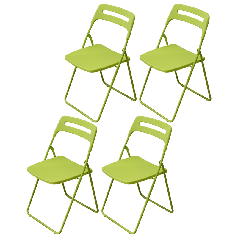 Silla lateral de metal moderna para interiores y exteriores, silla lateral de comedor plegable sin brazos