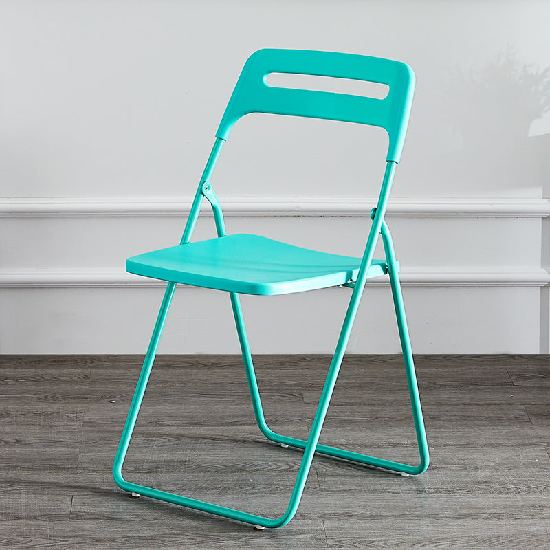 Silla lateral de metal moderna para interiores y exteriores, silla lateral de comedor plegable sin brazos
