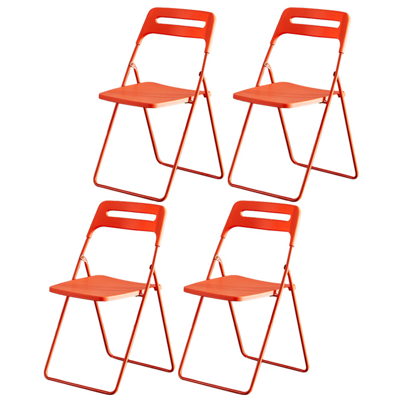 Silla lateral de metal moderna para interiores y exteriores, silla lateral de comedor plegable sin brazos