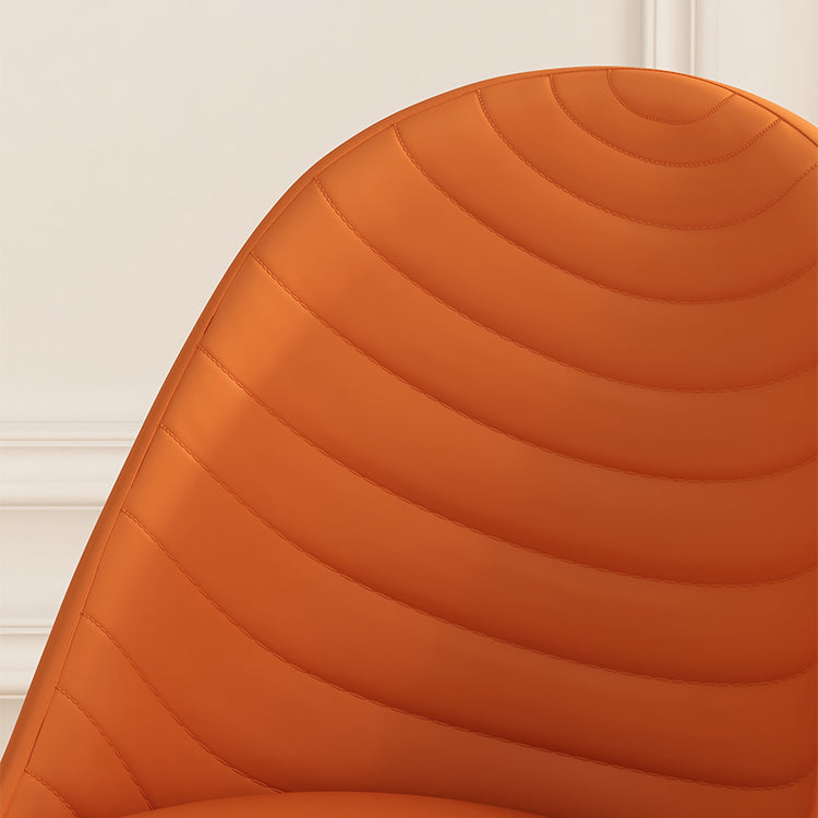 Sillas de comedor de metal contemporáneas tapizadas sin brazos, sillas de cuero para uso doméstico