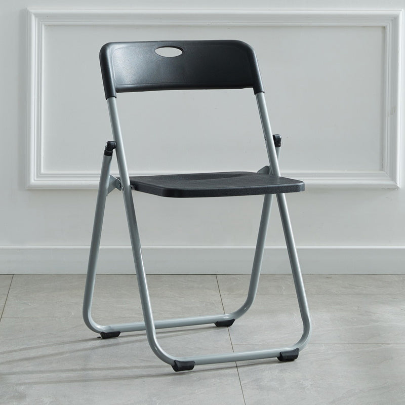 Chaise d'intérieur et d'extérieur moderne en métal, chaise d'appoint pliante à dossier ouvert et sans accoudoirs