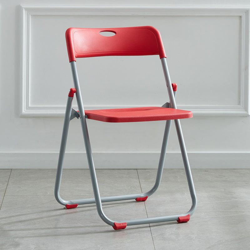 Chaise d'intérieur et d'extérieur moderne en métal, chaise d'appoint pliante à dossier ouvert et sans accoudoirs