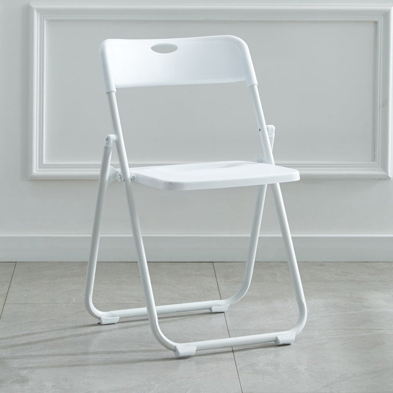 Chaise d'intérieur et d'extérieur moderne en métal, chaise d'appoint pliante à dossier ouvert et sans accoudoirs