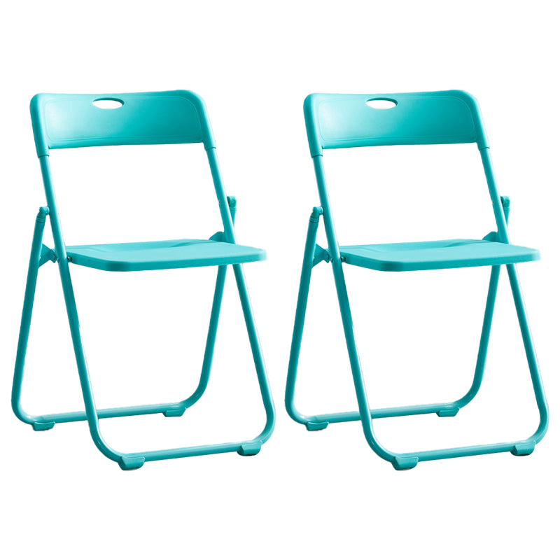 Chaise d'intérieur et d'extérieur moderne en métal, chaise d'appoint pliante à dossier ouvert et sans accoudoirs