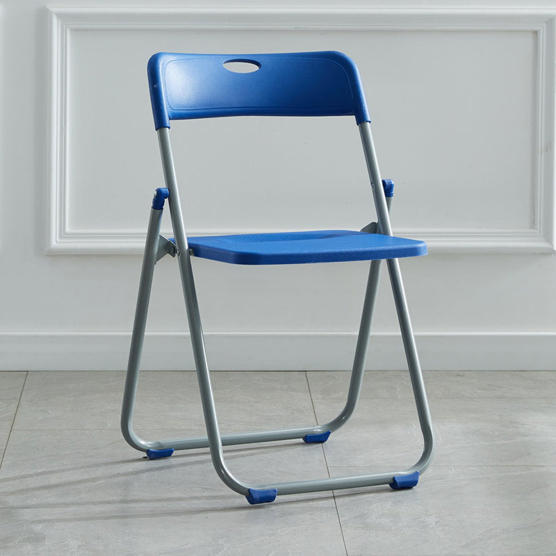 Chaise d'intérieur et d'extérieur moderne en métal, chaise d'appoint pliante à dossier ouvert et sans accoudoirs