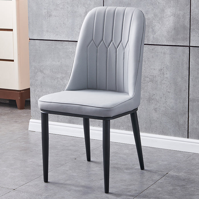 Silla sin brazos de comedor de metal Glam Parsons, silla individual para restaurante