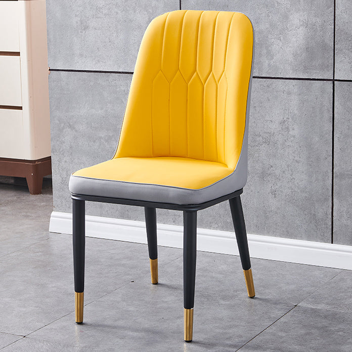 Silla sin brazos de comedor de metal Glam Parsons, silla individual para restaurante