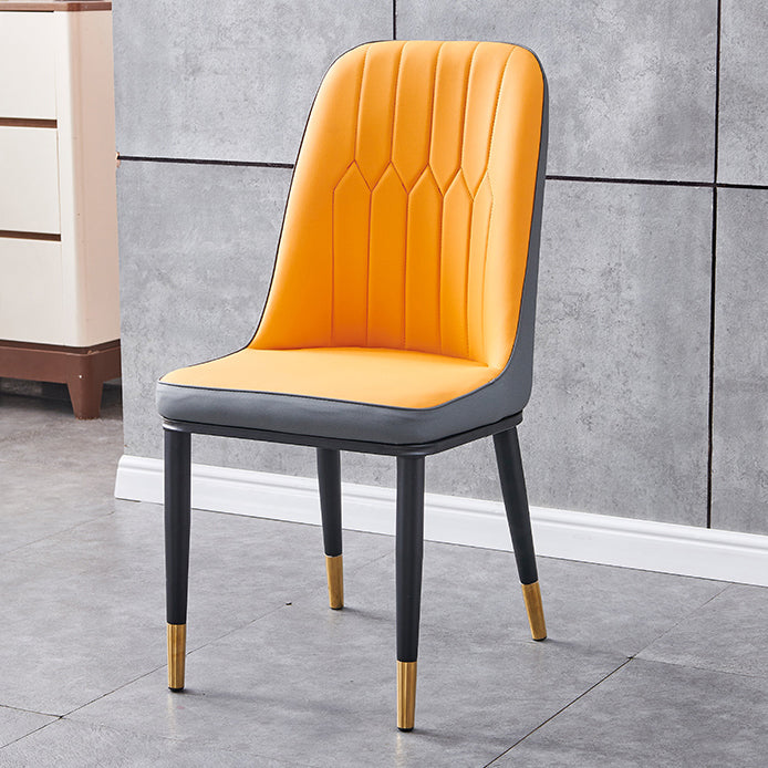 Silla sin brazos de comedor de metal Glam Parsons, silla individual para restaurante