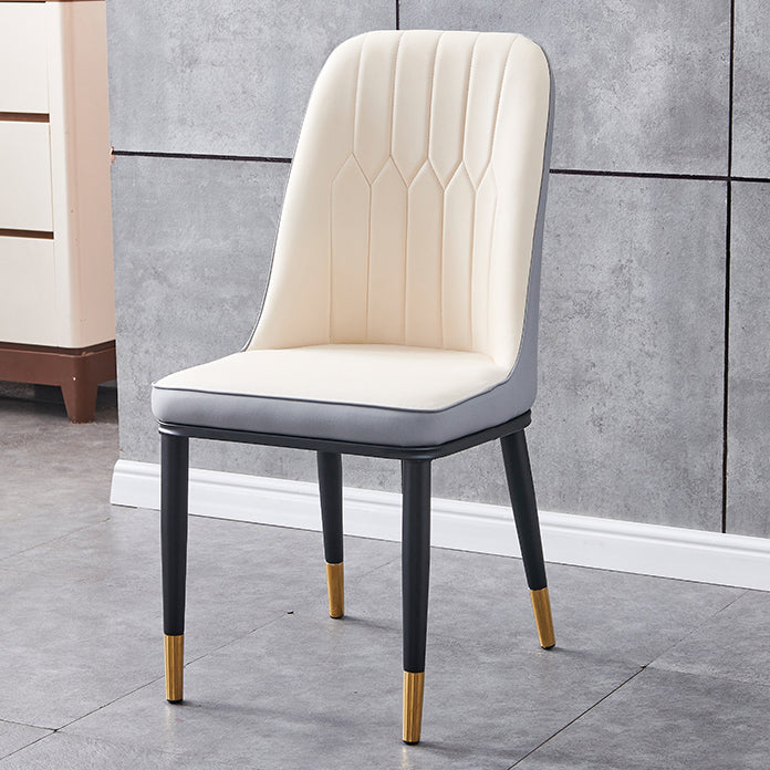 Silla sin brazos de comedor de metal Glam Parsons, silla individual para restaurante