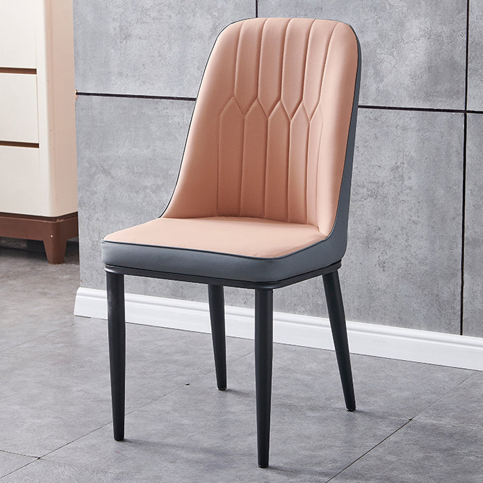 Silla sin brazos de comedor de metal Glam Parsons, silla individual para restaurante