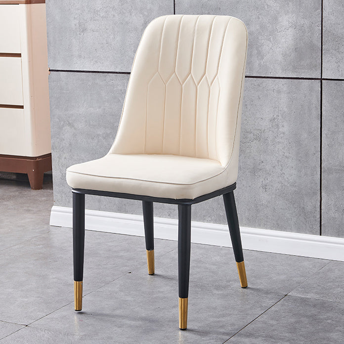 Silla sin brazos de comedor de metal Glam Parsons, silla individual para restaurante