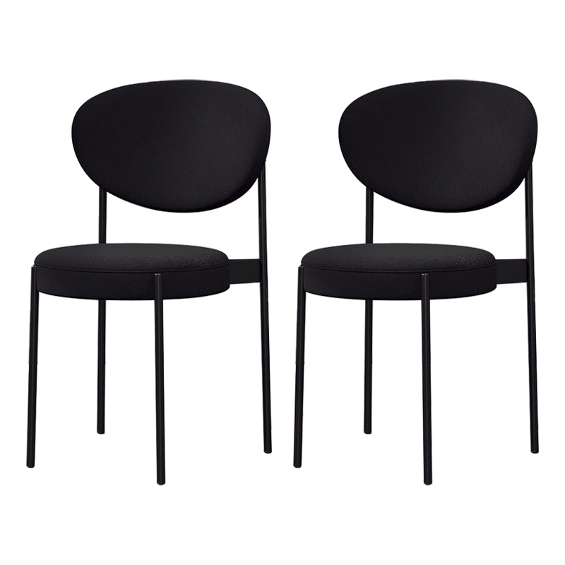 Modern Style Metal Dining Chair Open Back Dining Side Chairs for Kitchen