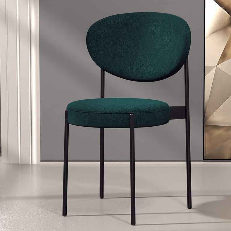 Modern Style Metal Dining Chair Open Back Dining Side Chairs for Kitchen