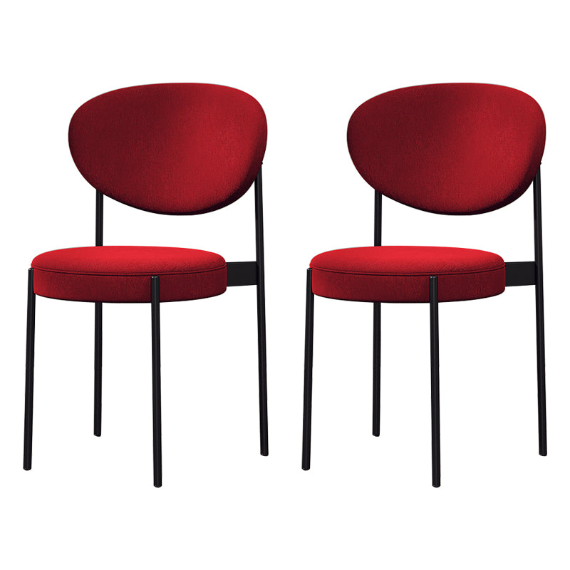 Modern Style Metal Dining Chair Open Back Dining Side Chairs for Kitchen