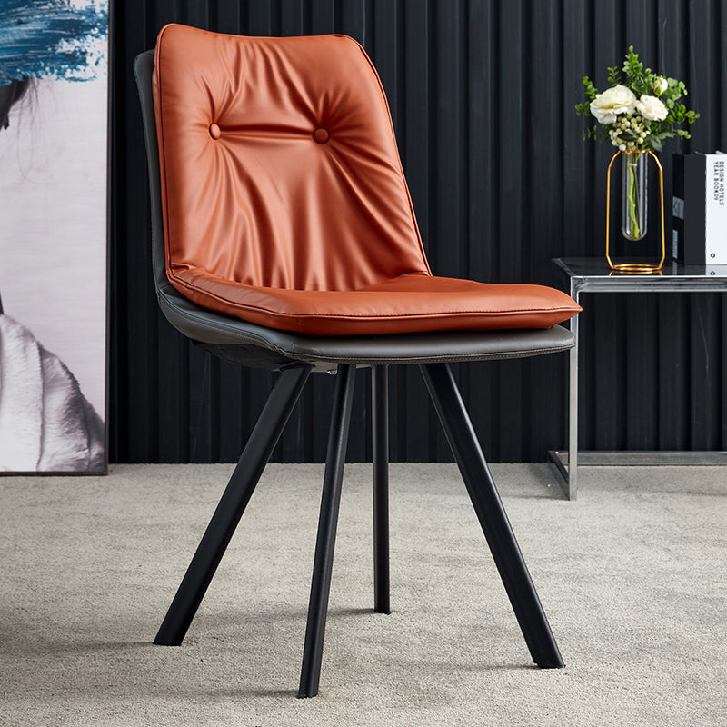 Contemporary Style Metal Dining Chair Dining Armless Side Chairs for Kitchen