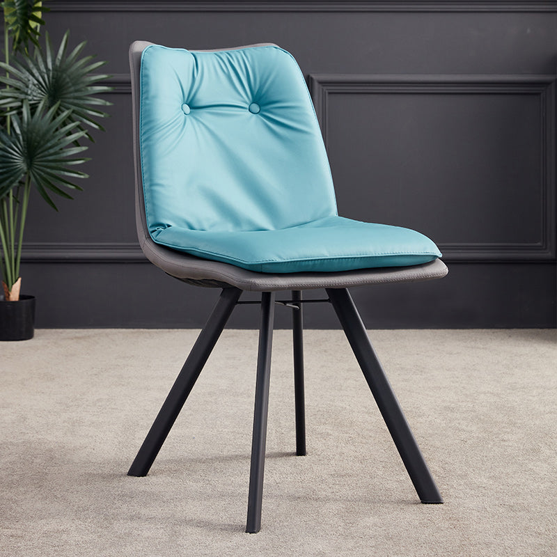 Contemporary Style Metal Dining Chair Dining Armless Side Chairs for Kitchen