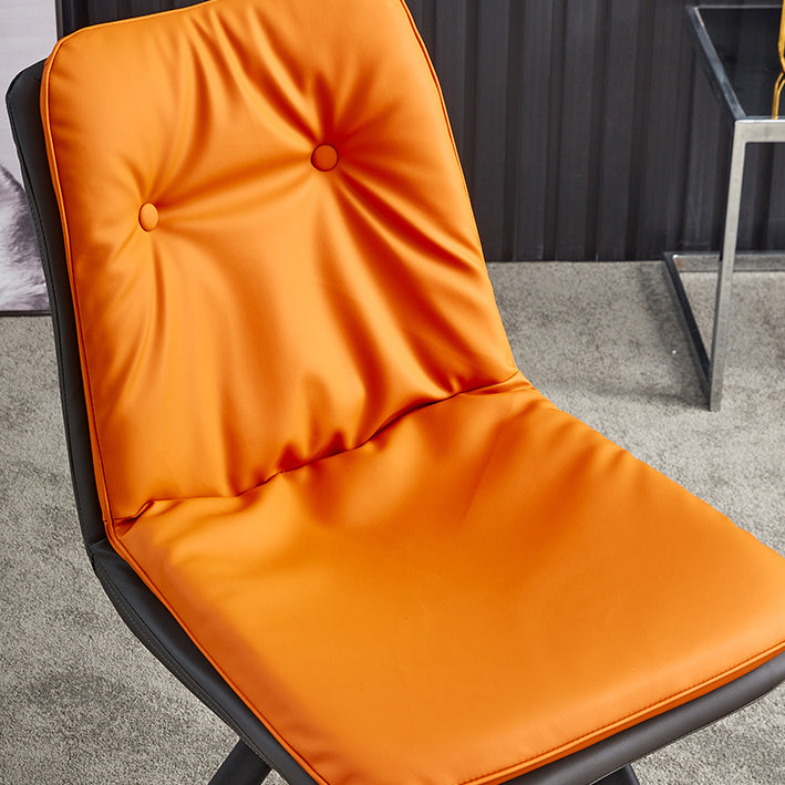 Contemporary Style Metal Dining Chair Dining Armless Side Chairs for Kitchen