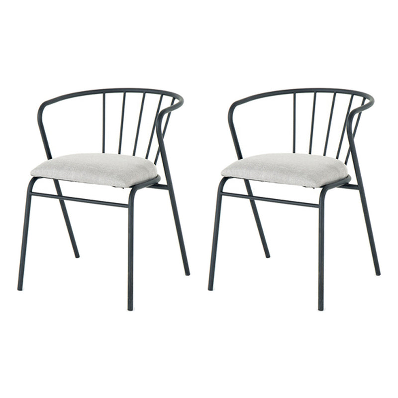 Contemporary Style Metal Dining Chairs Dining Armless Side Chairs for Kitchen