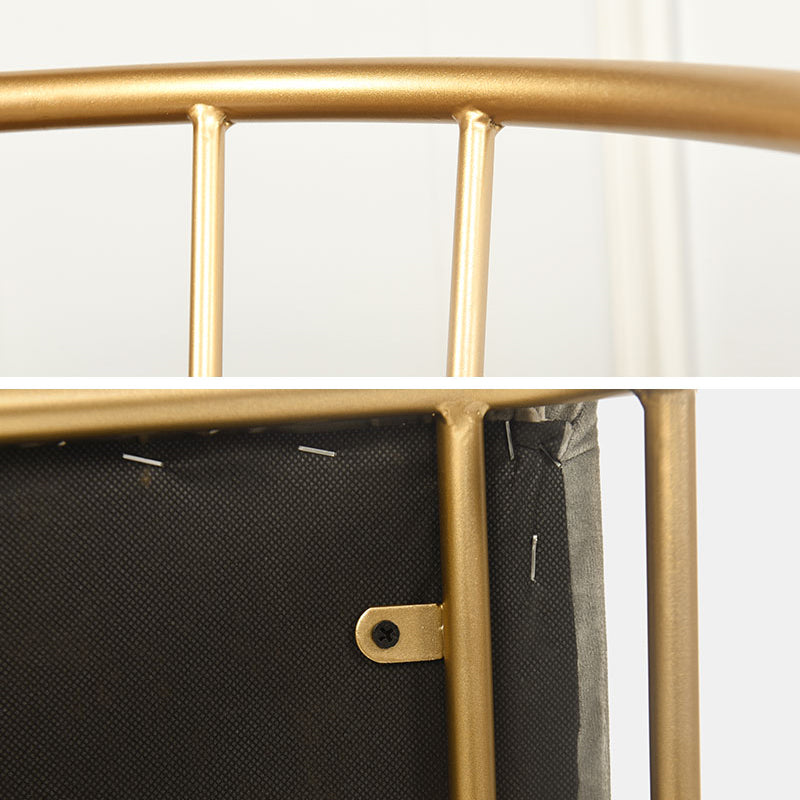 Contemporary Style Metal Dining Chairs Dining Armless Side Chairs for Kitchen