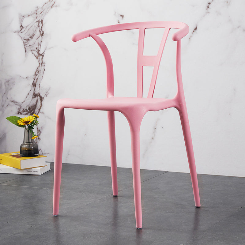 Chaises de salle à manger en plastique de style moderne, chaises de salle à manger empilables pour la cuisine