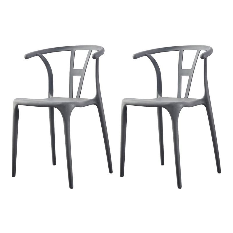 Chaises de salle à manger en plastique de style moderne, chaises de salle à manger empilables pour la cuisine