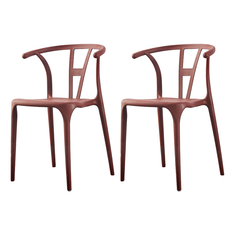 Chaises de salle à manger en plastique de style moderne, chaises de salle à manger empilables pour la cuisine