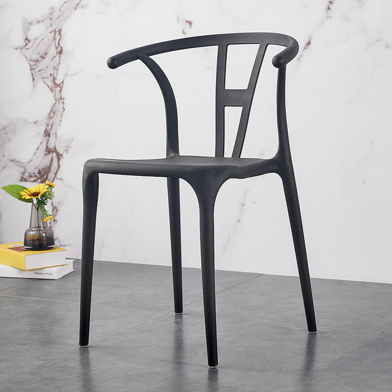 Chaises de salle à manger en plastique de style moderne, chaises de salle à manger empilables pour la cuisine