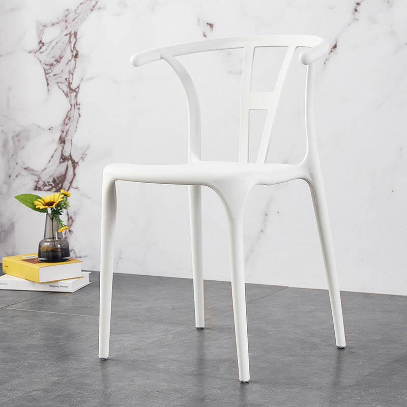Chaises de salle à manger en plastique de style moderne, chaises de salle à manger empilables pour la cuisine