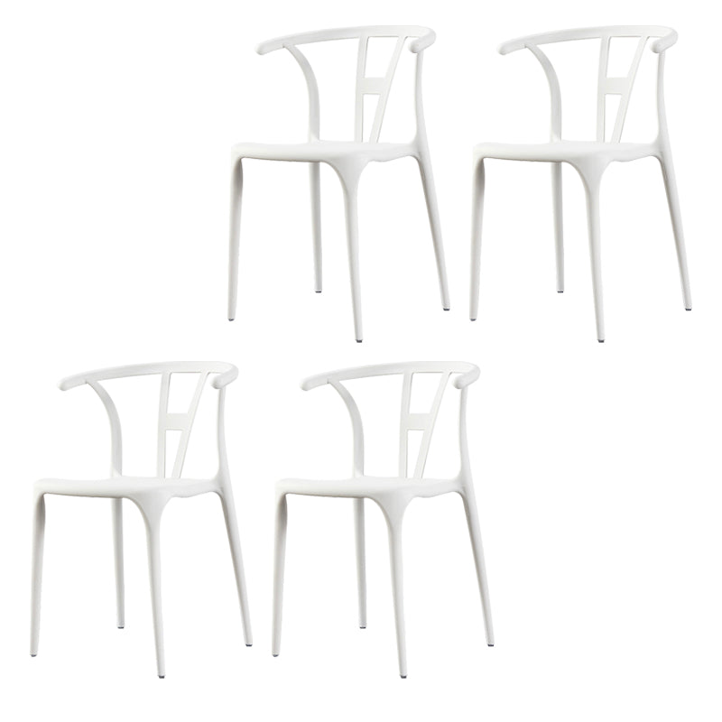 Chaises de salle à manger en plastique de style moderne, chaises de salle à manger empilables pour la cuisine
