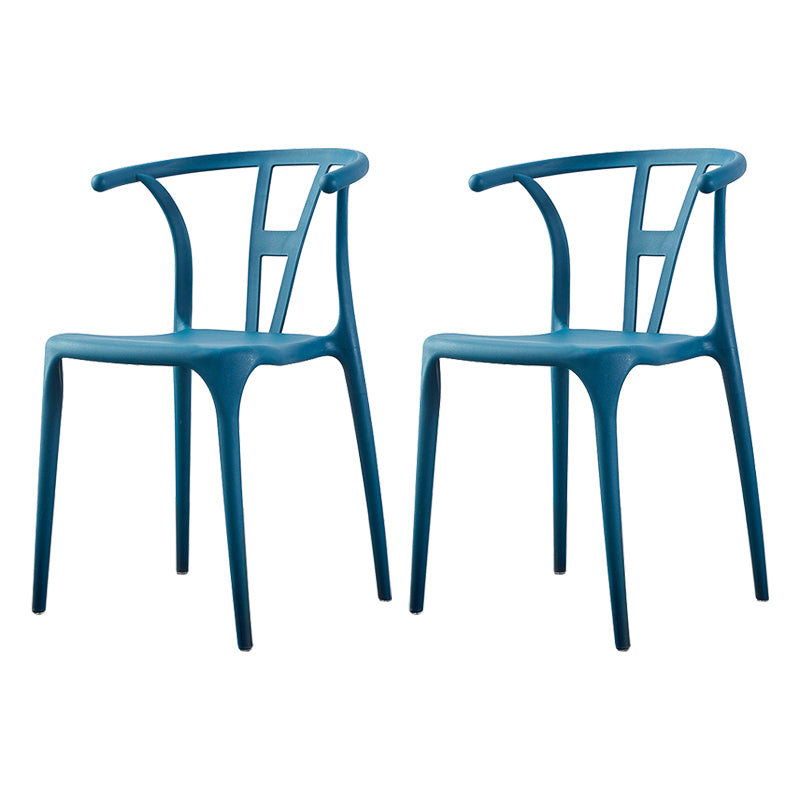 Chaises de salle à manger en plastique de style moderne, chaises de salle à manger empilables pour la cuisine