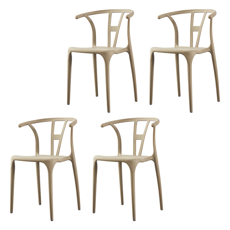 Chaises de salle à manger en plastique de style moderne, chaises de salle à manger empilables pour la cuisine