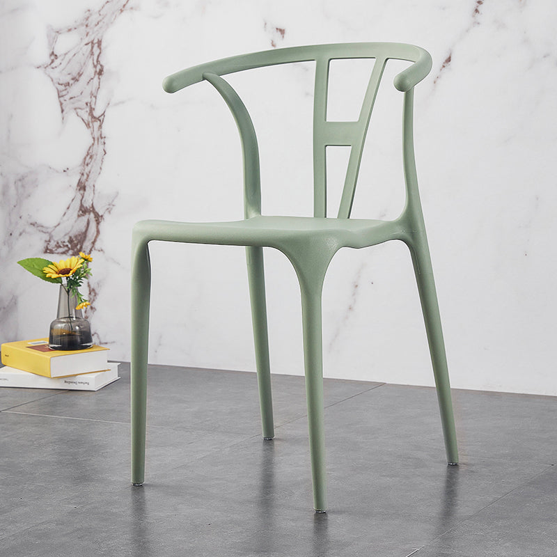 Chaises de salle à manger en plastique de style moderne, chaises de salle à manger empilables pour la cuisine