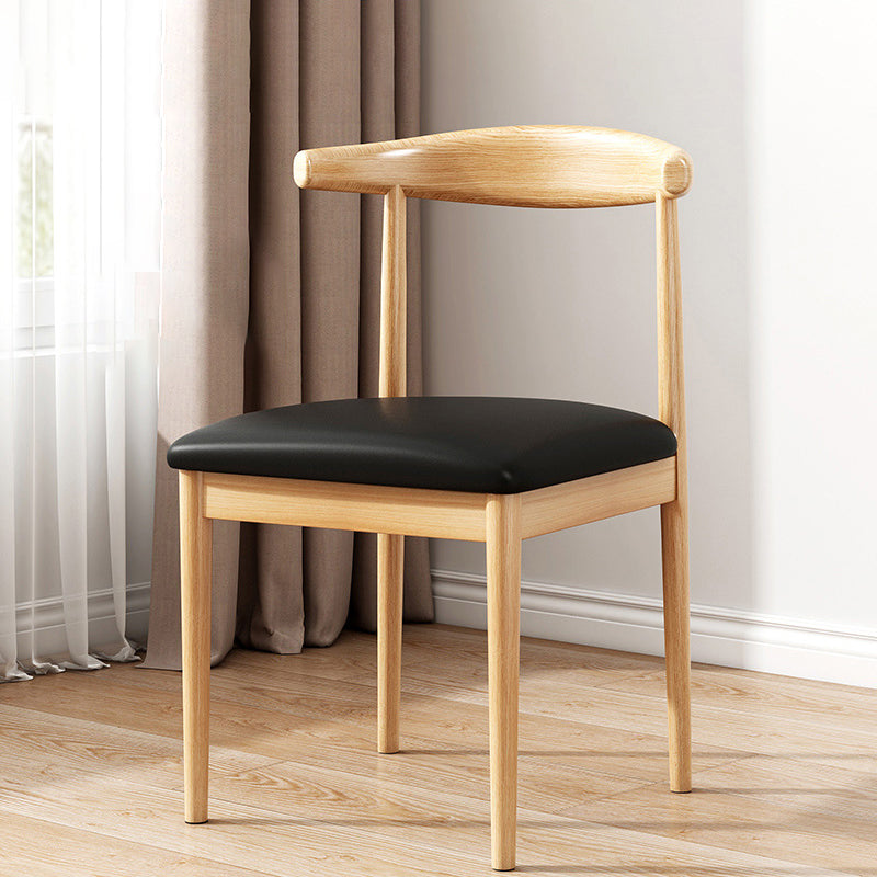 Modern Indoor-Outdoor Dining Chair Metal Armless Upholstered Single Chair