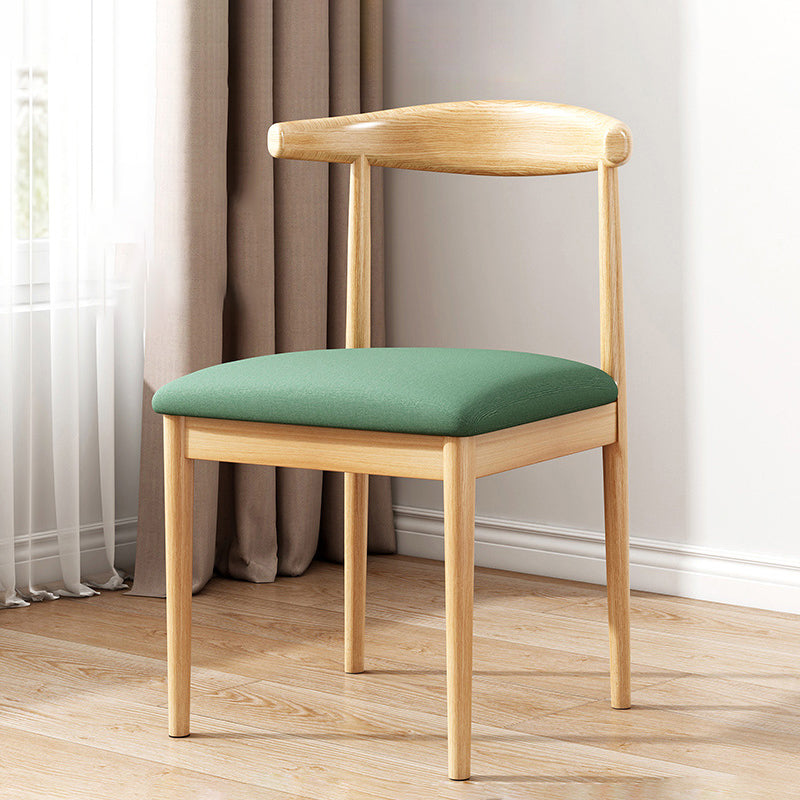 Modern Indoor-Outdoor Dining Chair Metal Armless Upholstered Single Chair
