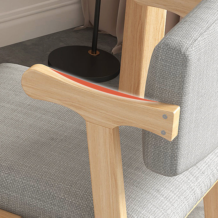 Silla de comedor moderna para interiores y exteriores, sillón de comedor individual de madera con respaldo abierto