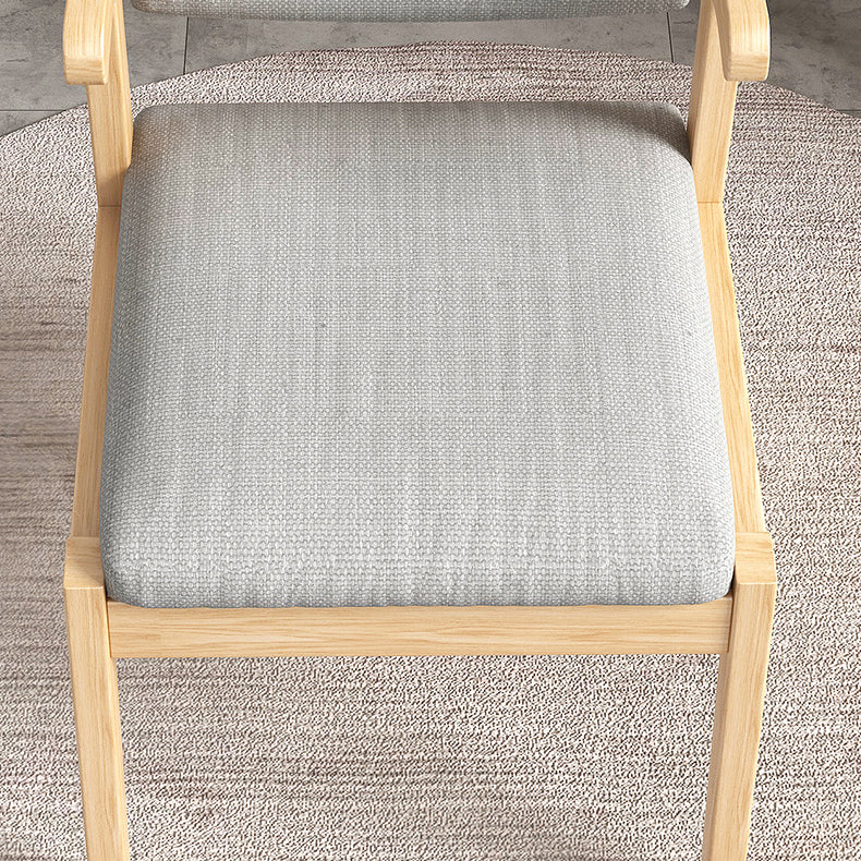 Silla de comedor moderna para interiores y exteriores, sillón de comedor individual de madera con respaldo abierto