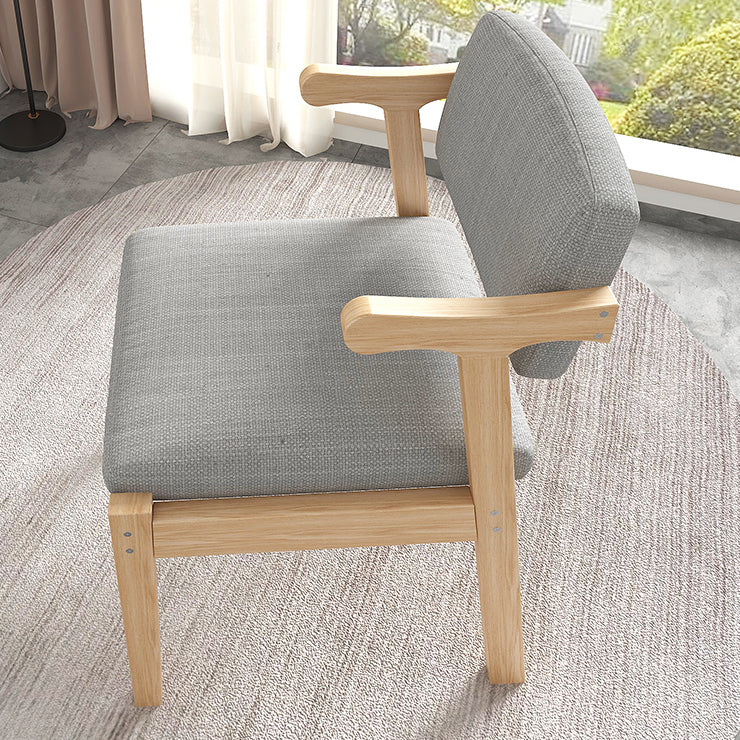 Silla de comedor moderna para interiores y exteriores, sillón de comedor individual de madera con respaldo abierto