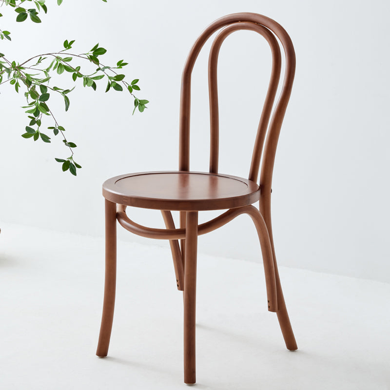Chaise contemporaine en bois de hêtre massif, chaises de cuisine arrière Windsor