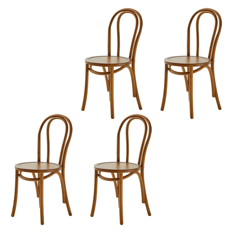 Chaise contemporaine en bois de hêtre massif, chaises de cuisine arrière Windsor