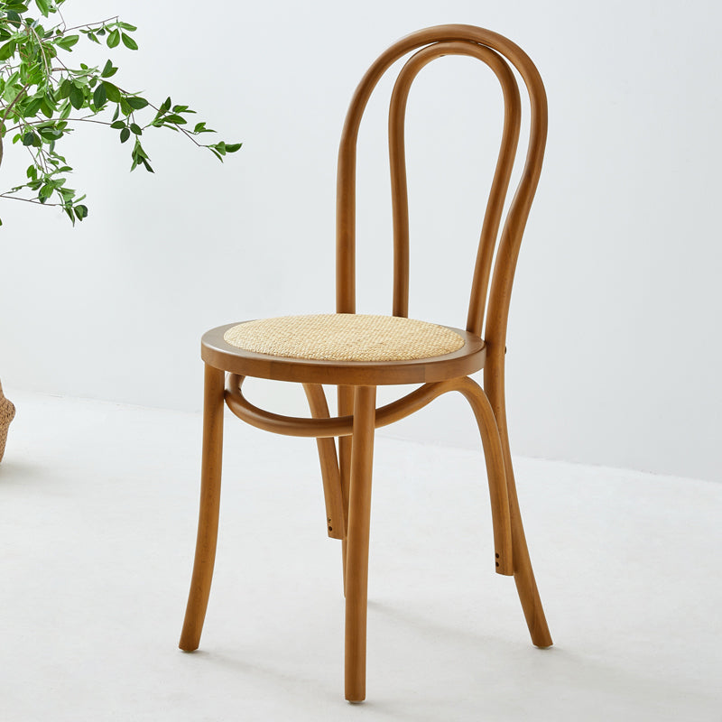 Chaise contemporaine en bois de hêtre massif, chaises de cuisine arrière Windsor