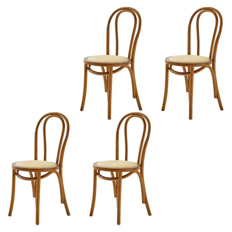 Chaise contemporaine en bois de hêtre massif, chaises de cuisine arrière Windsor