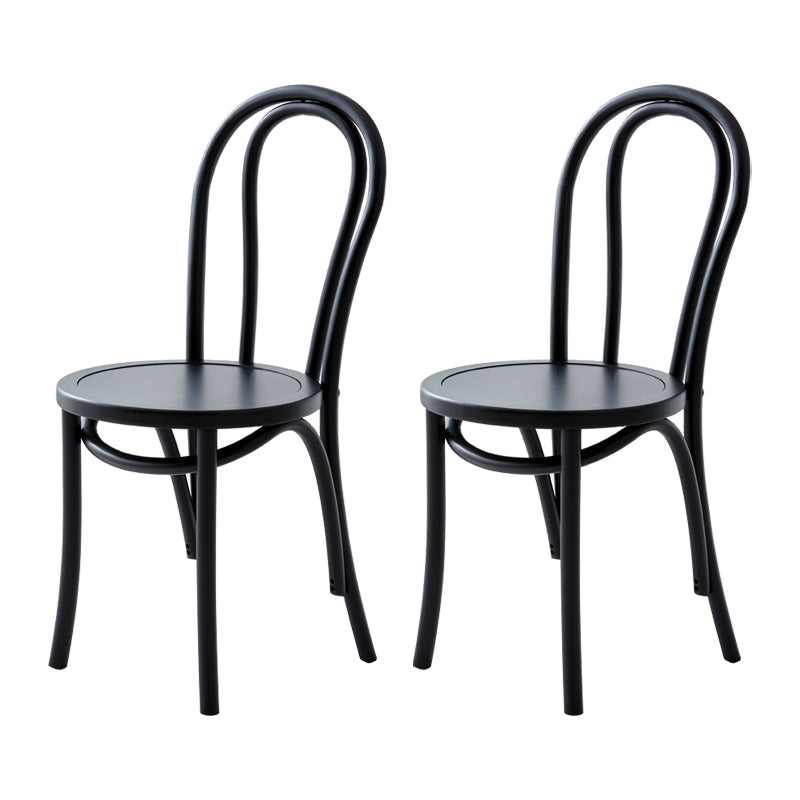 Chaise contemporaine en bois de hêtre massif, chaises de cuisine arrière Windsor