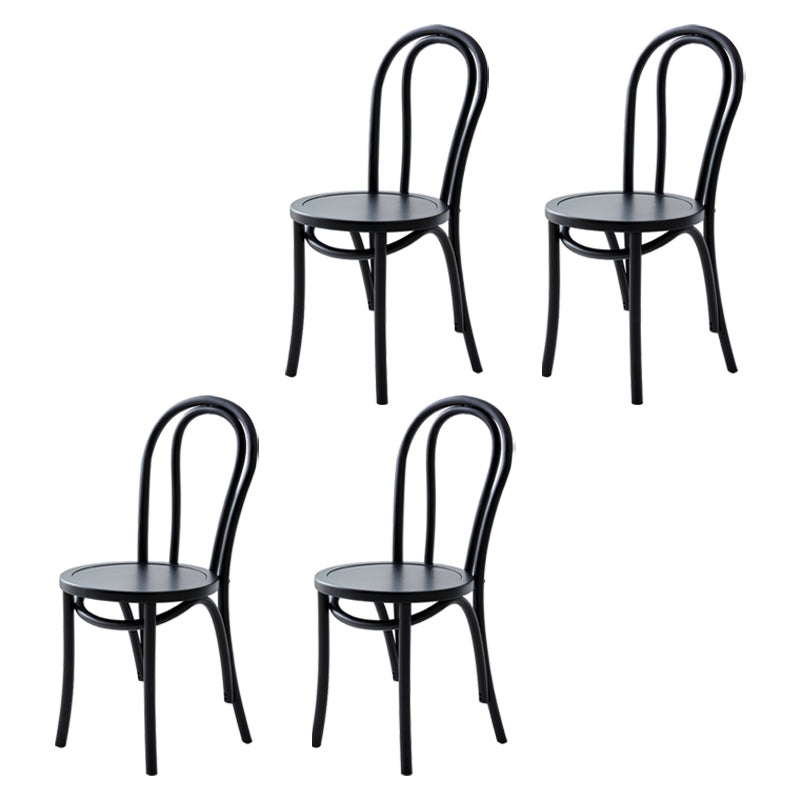 Chaise contemporaine en bois de hêtre massif, chaises de cuisine arrière Windsor