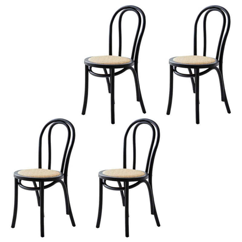 Chaise contemporaine en bois de hêtre massif, chaises de cuisine arrière Windsor