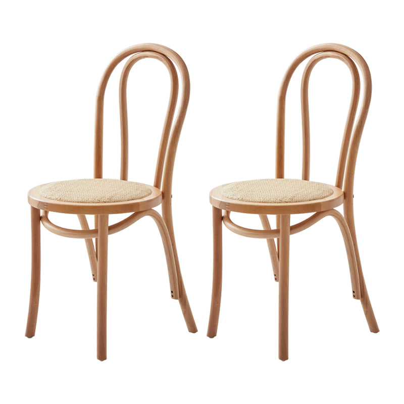 Chaise contemporaine en bois de hêtre massif, chaises de cuisine arrière Windsor