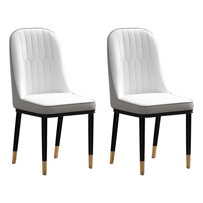 Ensemble de chaises en métal de style scandinave, chaises latérales de cuisine à dossier solide