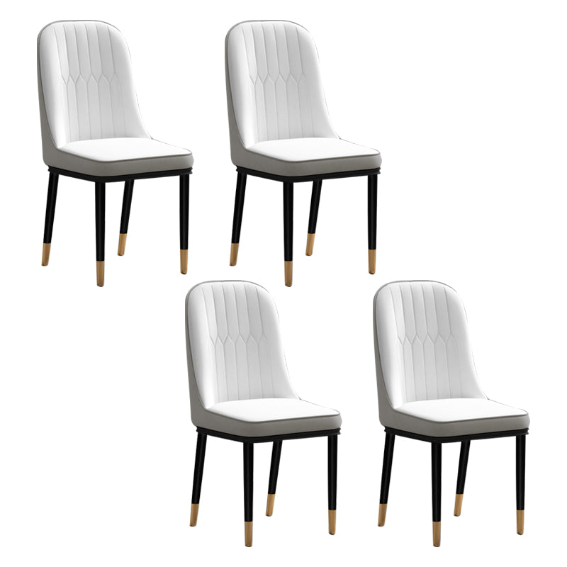 Ensemble de chaises en métal de style scandinave, chaises latérales de cuisine à dossier solide