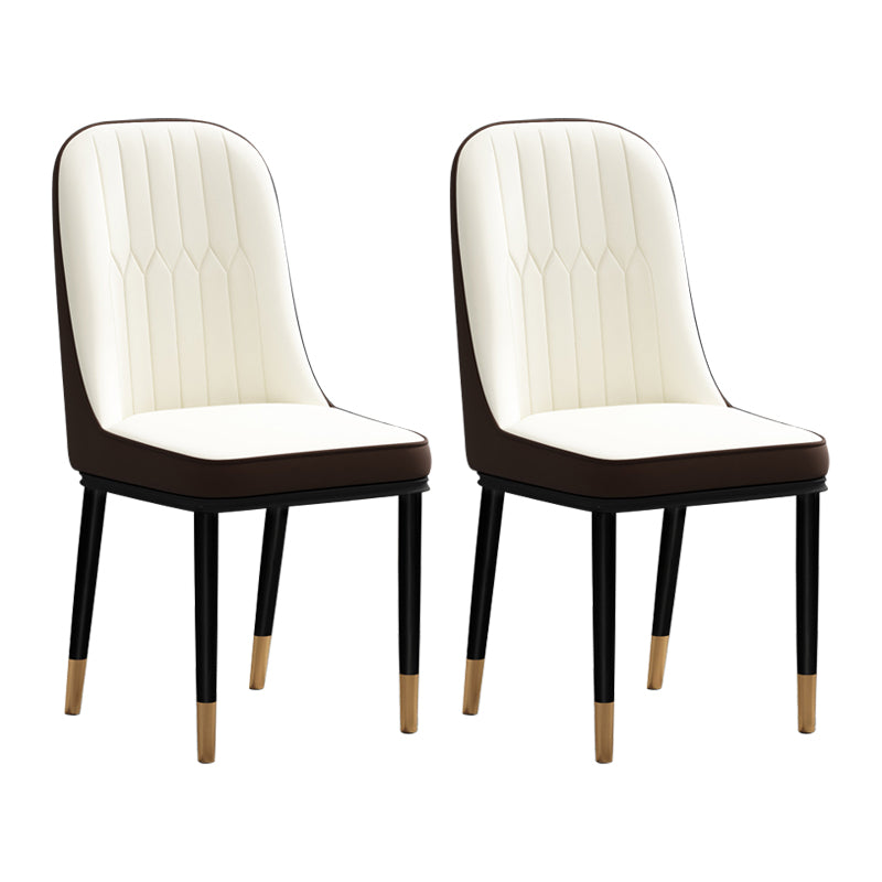 Ensemble de chaises en métal de style scandinave, chaises latérales de cuisine à dossier solide