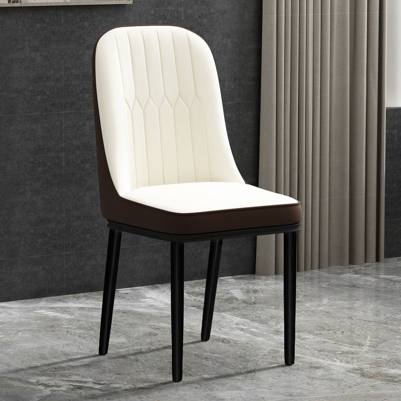 Ensemble de chaises en métal de style scandinave, chaises latérales de cuisine à dossier solide