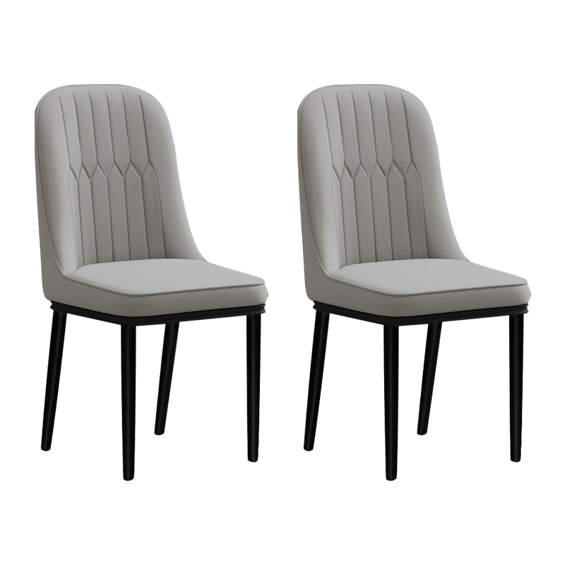 Ensemble de chaises en métal de style scandinave, chaises latérales de cuisine à dossier solide